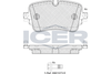 Комплект гальмівних колодок, дискове гальмо ICER EV2248 (22307, D1895-9123)