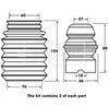 BORG & BECK Dust Cover Kit, shock absorber BPK7011
