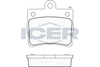 Комплект гальмівних колодок, дискове гальмо ICER 181310 (21900, D739-7608)
