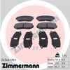 Комплект гальмівних колодок, дискове гальмо ZIMMERMANN 24346.170.1 (24346)