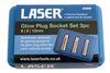 Laser Tools Glow Plug Socket Set 3pc