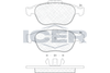 Комплект тормозных колодок, дисковый тормоз ICER 181432 (23245, 23246, 23247, 23659, 23660)