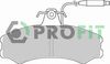 Комплект гальмівних колодок, дискове гальмо PROFIT 5000-0287