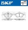 Комплект гальмівних колодок, дискове гальмо SKF VKBP 80385 (23112, 23113, 23114)