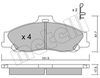 Набір гальмівних прокладок, дискове гальмо METELLI 22-0479-0 (D1573, 23540)