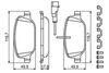 Комплект тормозных колодок, дисковый тормоз BOSCH 0 986 494 717 (BP1732, E1 90R-011195/270, 23760)