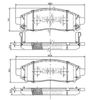 Комплект гальмівних колодок, дискове гальмо NIPPARTS J3601095