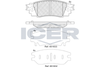 Комплект тормозных колодок, дисковый тормоз ICER 182262 (22434, 22981, D1879-9107, D1879-9321, D1879-9496)