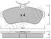 Комплект тормозных колодок, дисковый тормоз METELLI 22-0329-0 (23809, 23409, D2075, 23408)