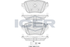 Комплект гальмівних колодок, дискове гальмо ICER 182290 (22437, 22438, D1936-9161, D2163-9406)