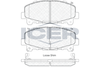 Комплект тормозных колодок, дисковый тормоз ICER 181894 (24766, 24785, 24786, D2051-9282)