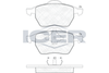Комплект гальмівних колодок, дискове гальмо ICER 181131 (20676, 21911, D687-7434)