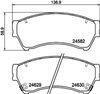 Набір гальмівних колодок, дискове гальмо HELLA PAGID 8db 355 013-761 (T1749, 24582, 24629, 24630, 8277d1192, 8521d1192)