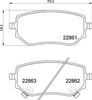 Комплект тормозных колодок, дисковый тормоз BREMBO P 50 153 (22861, 22862, 22863)
