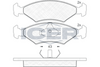 комплект спирачно феродо, дискови спирачки