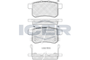Комплект гальмівних колодок, дискове гальмо ICER 181907