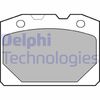 Комплект тормозных колодок, дисковый тормоз DELPHI LP92