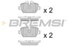 Комплект тормозных колодок, дисковый тормоз BREMSI BP3196 (23623, 23624, SPB196)