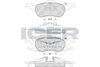 Комплект тормозных колодок, дисковый тормоз ICER 181264 (23152, 23153, 23154, 23155, D1930-7690, D816-7690)