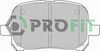 Комплект тормозных колодок, дисковый тормоз PROFIT 5000-1437