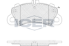 Набір гальмівних прокладок, дискове гальмо ICER 182459 (22469, D2192-9435)