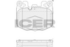 Комплект гальмівних колодок, дискове гальмо ICER 182503 (26776, D2480-9708)