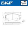 Комплект гальмівних колодок, дискове гальмо SKF VKBP 80715 A (21650)