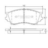 Комплект гальмівних колодок, дискове гальмо NIPPARTS J3603040