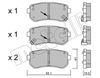 Комплект тормозных колодок, дисковый тормоз METELLI 22-0725-1 (D1804, 25679, 25678, D2188, 25677)