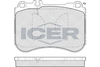 Комплект гальмівних колодок, дискове гальмо ICER 182194 (25179, 25705, D1782-8915)