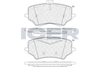 Комплект тормозных колодок, дисковый тормоз ICER LM1523 (23859, 23917, 23918, D1198-8318)