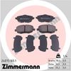 Комплект тормозных колодок, дисковый тормоз ZIMMERMANN 24073.165.1 (24073)