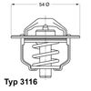 Termostat, chladivo 3116.82D