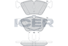 Комплект гальмівних колодок, дискове гальмо ICER 181259 (21670, 21794, D853-7730, D853-8205, D853-8215)