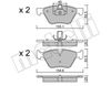 Комплект тормозных колодок, дисковый тормоз METELLI 22-0557-3 (23968, 24096, 23794, D1061)
