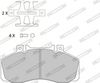 Sada brzdových destiček, kotoučová brzda FVR1522B