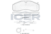 Комплект гальмівних колодок, дискове гальмо ICER 141499-203 (29160, 29237)