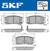 Комплект тормозных колодок, дисковый тормоз SKF VKBP 90556 A (24498, 24499, 24500)