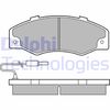 Набір гальмівних колодок, дисковий гальмо DELPHI LP489 (21016, 21086, 21087, D351-7244)