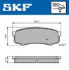 Комплект гальмівних колодок, дискове гальмо SKF VKBP 90136 (21947)