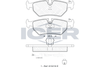Комплект тормозных колодок, дисковый тормоз ICER 141087 (21275, 21276)