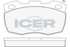 Набір гальмівних колодок, дискове гальм ICER 141089 (21519, D671-7552)