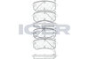 Комплект гальмівних колодок, дискове гальмо ICER 181710 (24276, 24479, 24480, D1714-8939, D2041-8939)
