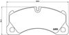 Комплект тормозных колодок, дисковый тормоз BREMBO P 65 017 (24553, D1349 8459)