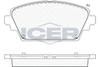 Комплект тормозных колодок, дисковый тормоз ICER 181581 (23094, 23095, D2012-9242)