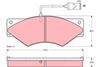 Sada brzdových destiček, kotoučová brzda GDB1249