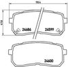 Комплект гальмівних колодок, дискове гальмо BREMBO P 30 035 (24600, 24686, 24599, D1302 8418, D1963 9188)