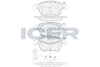 Комплект гальмівних колодок, дискове гальмо ICER 181923 (24332, 24333, 24334, 25311, 25312, D1375-8486)