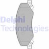 Комплект гальмівних колодок, дискове гальмо DELPHI LP2082