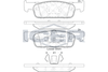 Комплект гальмівних колодок, дискове гальмо ICER 182115 (22521, 25702, 25703, 25728, D1830-9140)